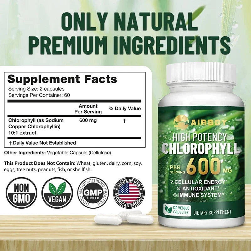 Chlorophyll 600mg Capsules