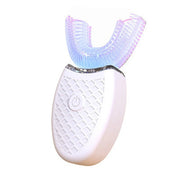 White toothbrush on white background