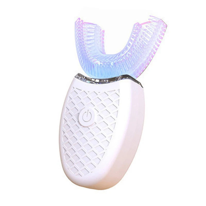 White toothbrush on white background