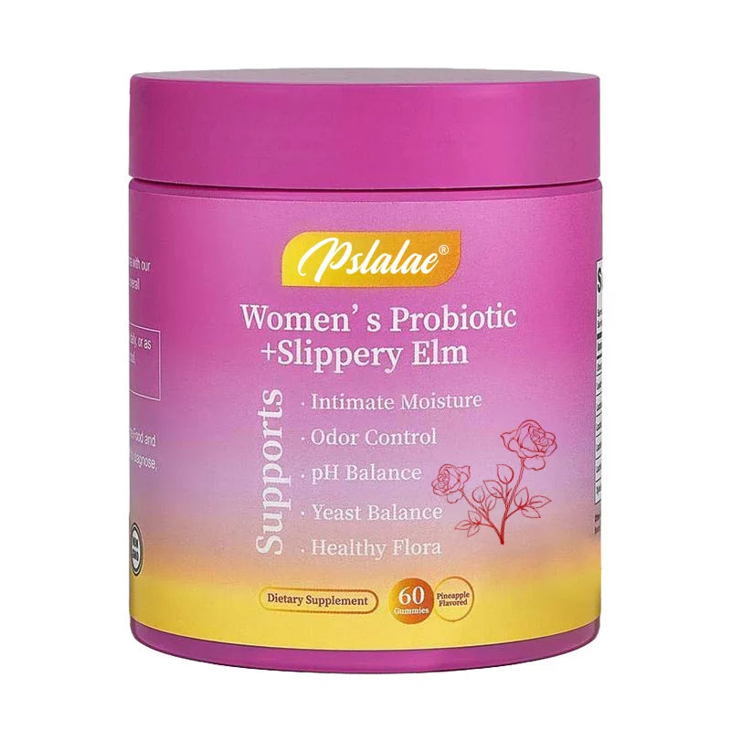 Pink supplement container with Pslalae branding on a white background
