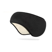 Black sleep mask with white interior on a white background