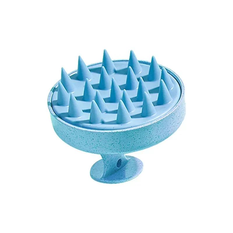 blue scalp massager on white background