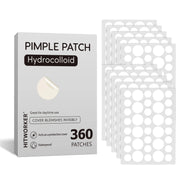 Pimple patch hydrocolloid packaging with 360 patches displayed on a white background