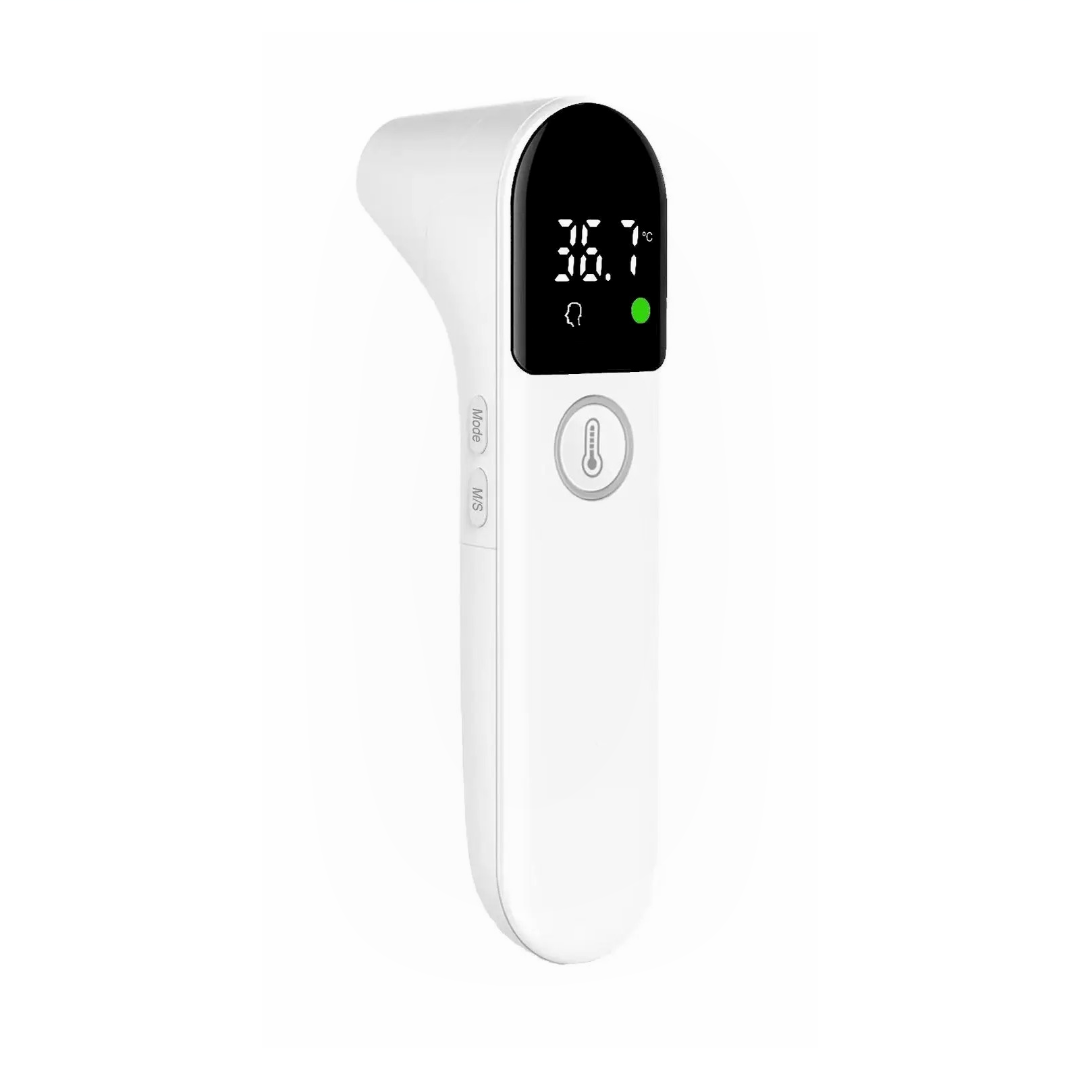White digital thermometer on a white background
