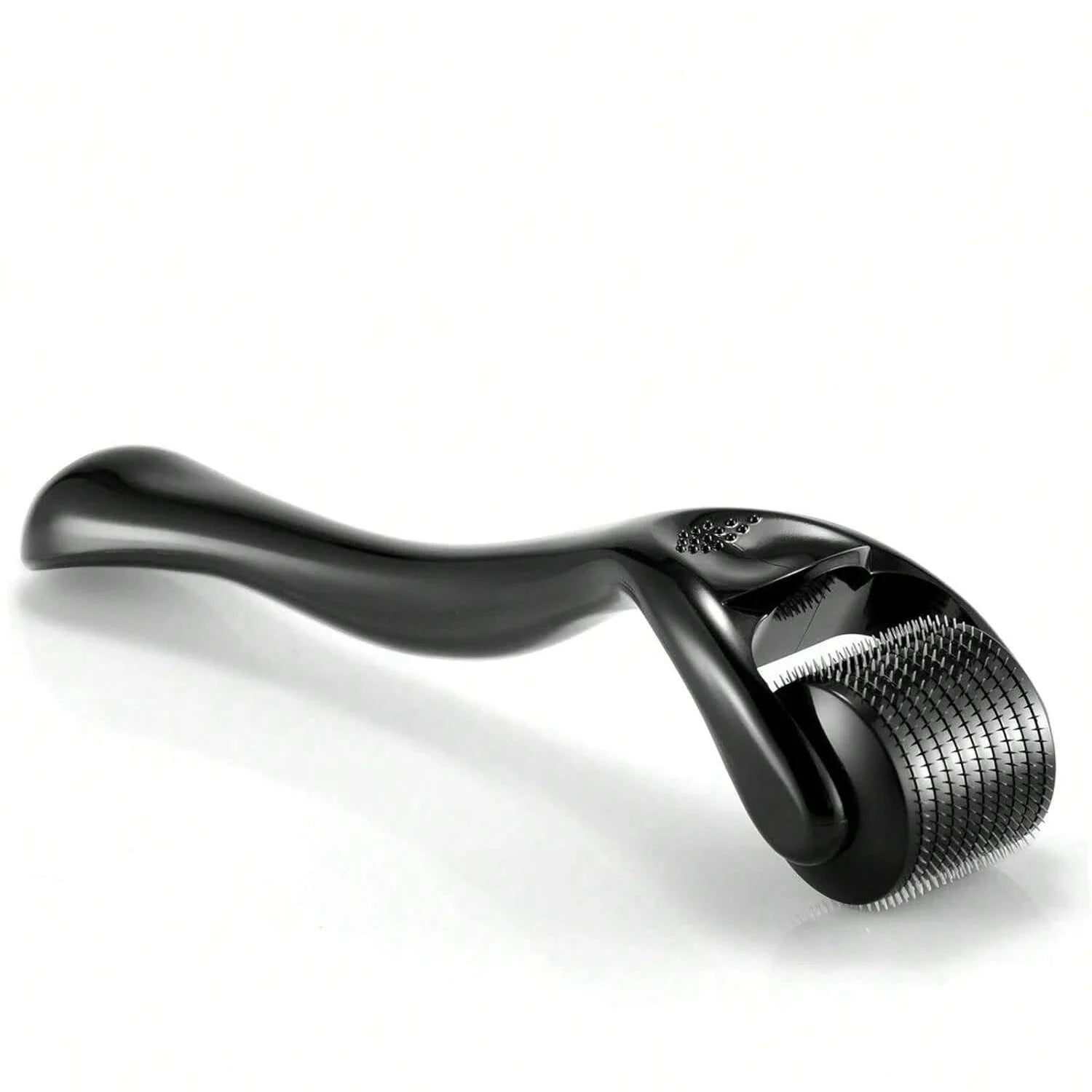 Black derma roller on a white background