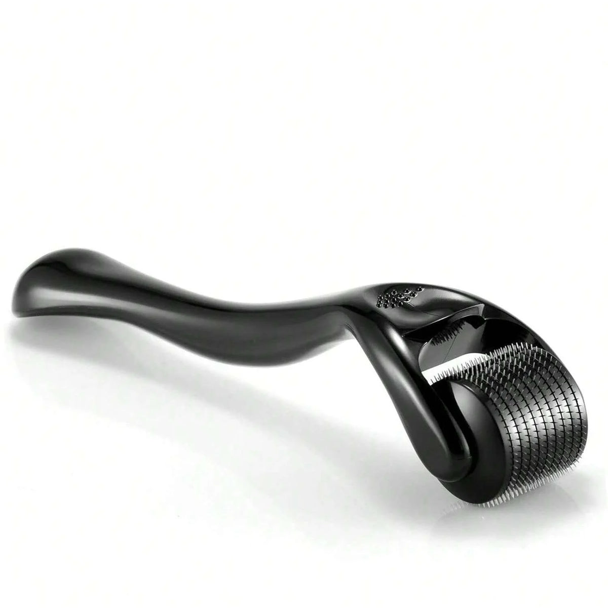 Black derma roller on a white background